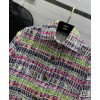 C-C Women's Color Block Tweed Jacket Polychrome