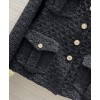 C-C Women's Tweed Coat Black