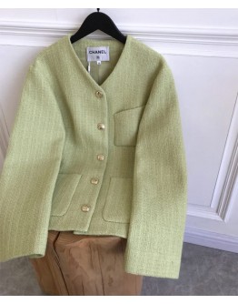 C-C Women's Tweed Jacket Green