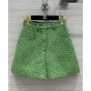 C-C Women's Tweed Shorts Green