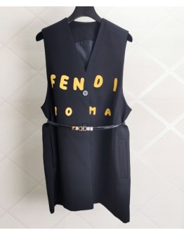 Fendi Women's Logo Embroidered Vest