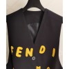 Fendi Women's Logo Embroidered Vest