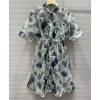 Fendi Women's Ink Print Dress Gray