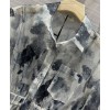 Fendi Women's Ink Print Dress Gray