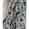 Fendi Women's Ink Print Dress Gray