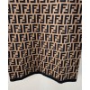 Fendi Women's Logo Embroidered Dress Dark Coffee