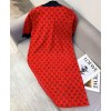 Gucci Women's Logo Jacquard Dress Red