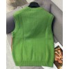 Gucci Women's Colorblock Knitted Vest Green