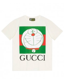 Gucci Women's Doraemon Printed T-shirt White