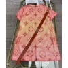 Louis Vuitton Women's Sequin Embroidered Dress Pink