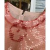 Louis Vuitton Women's Sequin Embroidered Dress Pink