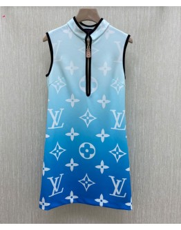 Louis Vuitton Women's Gradient Sleeveless Dress Light Blue