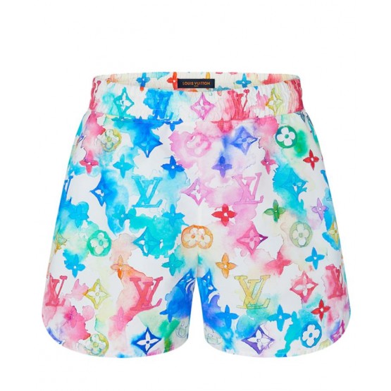 Louis Vuitton Women's Logo Print Shorts Polychrome