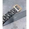 Dior Women Diorquake Dior Oblique Belt Dark Blue