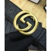 Gucci Leather belt with Double G buckle Black