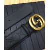 Gucci Leather belt with Double G buckle Black