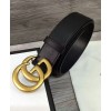Gucci Leather belt with double G buckle Black