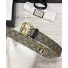 Gucci Tiger print GG Supreme belt Coffee