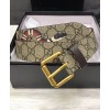 Gucci GG Supreme belt with G buckle Coffee