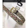 Gucci GG Supreme belt with G buckle Coffee