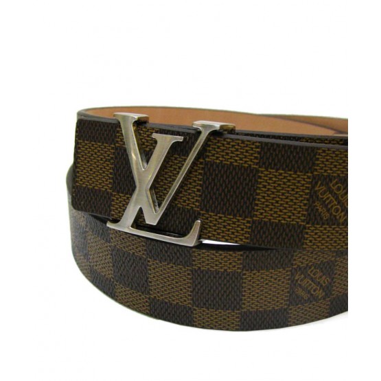 LV Intials Damer Azur Belt Brown