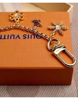 Louis Vuitton LV Snowflakes Chain Bag Charm Golden