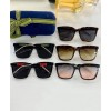 Gucci Color Block Temples Square Frame Sunglasses