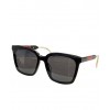 Gucci Color Block Temples Square Frame Sunglasses