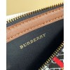 Burberry The Monogram Stripe E-canvas and Leather Barrel Bag Coffee
