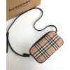 Burberry Small Vintage Check and Leather Camera Bag Apricot