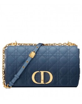 Dior Large Dior Caro Bag Blue
