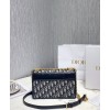 Dior 30 Montaigne Bag with Chain Dark Blue