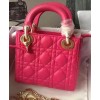 Dior Lady Dior Mini Classic Tote Bag With Lambskin