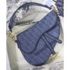 Dior Saddle Denim Canvas Bag Blue