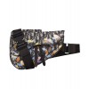 Dior Oblique Jacquard And Alex Foxton Print Saddle Bag Dark Blue