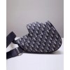 Dior Oblique Jacquard And Alex Foxton Print Saddle Bag Dark Blue