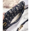 Dior Oblique Saddle Belt Bag Dark Blue