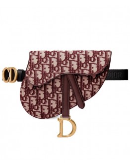 Dior Oblique Saddle Belt Bag Red