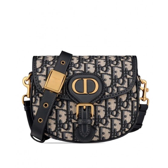 Dior Small Dior Bobby Handbag Dark Blue