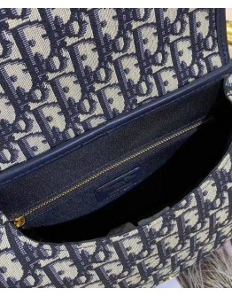 Dior Medium Dior Bobby Handbag Dark Blue