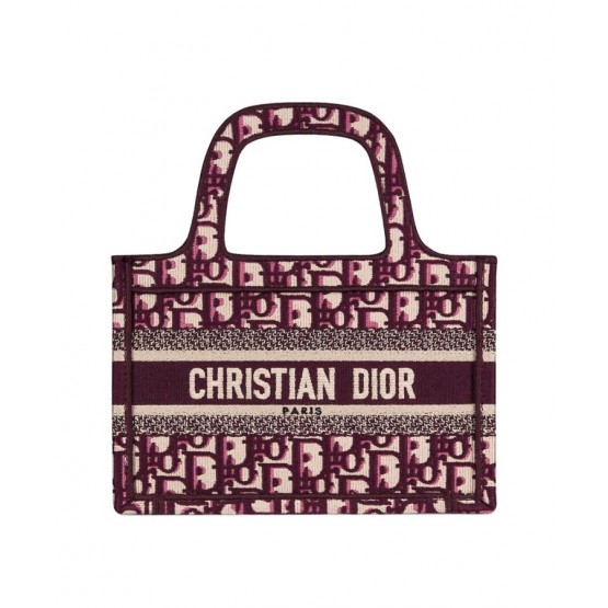 Dior Mini Book Tote Original Dior Oblique Embroidered Canvas Bag