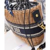 Dior Wicker Basket Bag Apricot