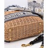 Dior Wicker Basket Bag Apricot