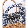 Dior Wicker Basket Bag Apricot