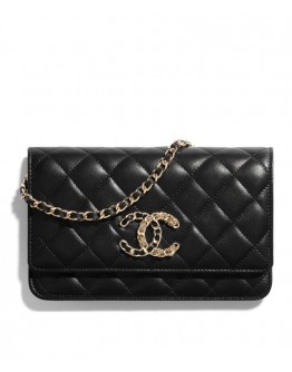 C-C Women's Wallet On Chain AP1794 Black