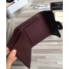 C-C Lambskin Compact Flap Wallet Black