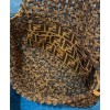 Fendi Baguette Jacquard Fabric Interlace Bag 8BR600 Coffee