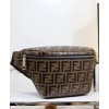 Fendi Shearling Logo Belt Bag 7VA434 Coffee