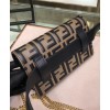 Fendi Multicolour leather belt bag 8BM005 Black