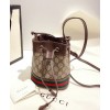 Gucci Ophidia Mini GG Bucket Bag 550620 Dark Coffee